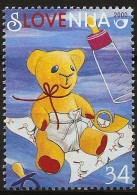 Slovenia 2000 Teddy Bear With Diper, Feeding Bottle , Teat, 1 Value MNH - Dolls