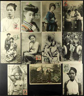 ETHNIC COSTUMES AND GIRLS INDO-CHINA 1911-13 Collection Of Used Picture Postcards Featuring Girls In Native Costumes, So - Autres & Non Classés