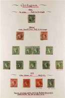 1862-1884 USED COLLECTION On Pages, Includes 1862 6d Re-perf At Bottom, 1863-67 1d (x2) & 6d (x9 Incl One Wmk Upright &  - Other & Unclassified