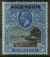 1922 2s Black & Blue/blue "The Wharf", SG 7, Fine Mint For More Images, Please Visit Http://www.sandafayre.com/itemdetai - Ascension