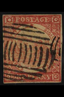 NEW SOUTH WALES 1850 1d Brownish Red Sydney View Plate I, SG 4, Very Fine Used, 4 Margins, Fresh. For More Images, Pleas - Other & Unclassified