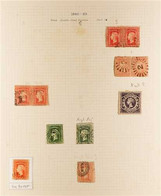 NEW SOUTH WALES 1860-72 Superb Used Collection Of The Perforated "Diadem" Watermark Double-lined Figure Of Value Issues, - Other & Unclassified