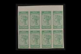 SOUTH AUSTRALIA 1883 IMPERF PROOF COLOUR TRIAL In Green For The ½d Queen Victoria "Small Design", As SG Type 15, A Super - Other & Unclassified