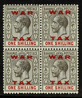 1919 1s Grey-black & Carmine, "WAR TAX" Ovpt, BLOCK OF FOUR, SG 104, Very Fine Mint, Lightly Hinged At Top, Lower Pair N - Other & Unclassified