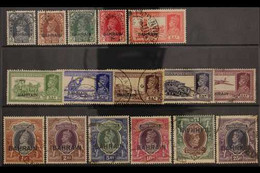 1938-41 KGVI Of India Complete Definitive Set Overprinted "BAHRAIN", SG 20/37, Fine Used. (16 Stamps) For More Images, P - Bahrein (...-1965)