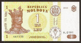 MOLDOVA (MOLDAVIA). 1 Leu 2010. UNC. ERROR - Without Security Strip. - Moldavie