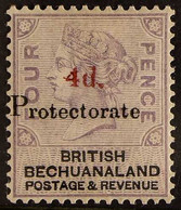 1888 4d In Red On 4d Lilac And Black Ovptd Protectorate, SG 51, Very Fine Mint. For More Images, Please Visit Http://www - Altri & Non Classificati