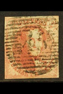 1849 40c Carmine IMPERF, SG 5 (Michel 5A), Fine Lightly Used With 4 Small To Large Margins, Fresh Original Colour & Cent - Autres & Non Classés