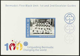 2010 IMPERF PROOF Centenary Of Girl - Guiding $1.25 Miniature Sheet, SG MS1060, IMPERF PROOF On Gummed Crown Agents Wmk  - Bermuda