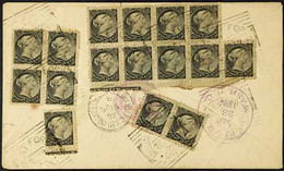 1896 Registered Stamp Dealers "Wellington Stamp Co, Mt. Forest" Cover To Washington, Bearing ½c Black "midget" Blocks Of - Other & Unclassified