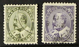 1903-12 20c And 50c, SG 186/187, Fine Cds Used. (2 Stamps) For More Images, Please Visit Http://www.sandafayre.com/itemd - Other & Unclassified