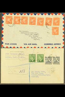 1949-51 DEFINITIVE ISSUES Covers Incl Bearing 1c Coil Pair, 4c Vermilion Coil, Cover With 4c Vermilion Booklet Stamps X8 - Autres & Non Classés