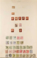 1870-1951 FABULOUS AND VALUABLE OLD TIME USED COLLECTION ON LARGE LEDGER PAGES With GB Used In ½d Rose-red With Clear "9 - Autres & Non Classés