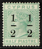 1886 "½" On ½d Emerald-green, Watermark Crown CA, SG 27, Fine Unused Without Gum. For More Images, Please Visit Http://w - Autres & Non Classés