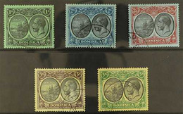 1922-33 Script Watermark 1s To 5s (less 4s), SG 83/86, 88, Fine Cds Used. (5 Stamps) For More Images, Please Visit Http: - Dominica (...-1978)