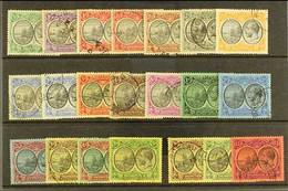 1923-33 Complete Definitive Set Inc Script Watermark & MCA Watermark Sets, SG 71/91, Fine Cds Used (21 Stamps) For More  - Dominica (...-1978)