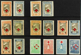 1921-31 RED CROSS COLLECTION. An ALL DIFFERENT Mint Collection Of Complete Sets Presented On A Stock Card That Includes  - Estonie