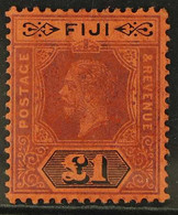 1912-23 £1 Purple & Black/red, MCA Wmk, Die I, SG 137, Very Fine Mint For More Images, Please Visit Http://www.sandafayr - Fiji (...-1970)