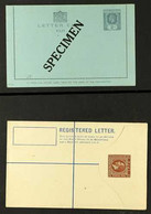 POSTAL STATIONERY 1890's-1980's All Different Fine Mint Group On Stock Pages, Includes Letter Card 2d KGV With "SPECIMEN - Fiji (...-1970)