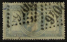 1869 5f Grey "Napoleon", Yv 33, SG 131, Used With "2046" Numeral Diamond Lozenge Cancels. Small Faults, But A Very Prese - Altri & Non Classificati