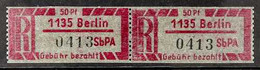 EINSCHREIBEMARKEN (REGISTERED LETTER STAMPS) 1967 50pf Red-carmine On Thin Translucent Pergamin paper Perf 12½ With 1135 - Altri & Non Classificati