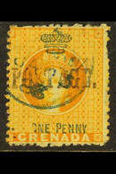 1883 1d Orange Overprinted "POSTAGE" With INVERTED "S" In "POSTAGE," SG 27c, Fine Used, C.d.s. In Blue, Few Ragged Perfs - Grenade (...-1974)