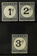 1892 Postage Due Set, SG D1/D3, A Fine Mint Example Of This Scarce Set (3 Stamps). For More Images, Please Visit Http:// - Grenada (...-1974)