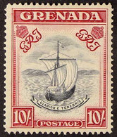 1938-50 10s Slate-blue & Carmine Lake (wide Frame) Perf 14, SG 163d (CW 26), Very Fine Mint, Fresh. For More Images, Ple - Grenade (...-1974)