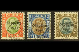 1931 "Zeppelin 1931" Ovpts Set, Mi 147/9, Very Fine Used (3 Stamps). For More Images, Please Visit Http://www.sandafayre - Other & Unclassified