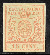 1857 - 9 15c Vermilion Bourbon Lily, Variety "Different Type 5", Sass 9b, Mint. Tiny Hinge Thin Otherwise Very Fine Appe - Unclassified