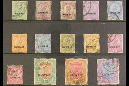 1923-24 KGV (wmk Single Star) Set To 5R, SG 1/14, Good To Fine Used, The Higher Values With Telegraphic Cancels. (14 Sta - Kuwait
