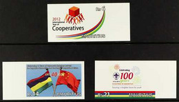 2012 IMPERF PROOFS Anniversaries & Events Set, SG 1241/1243, IMPERF PROOFS On Gummed, Crown Agency Wmk Paper, From The B - Mauritius (...-1967)