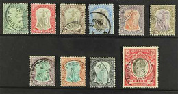 1904 - 8 Ed VII Complete Set, Wmk MCA, SG 24/33, Fine To Very Fine Used. (10 Stamps) For More Images, Please Visit Http: - Montserrat