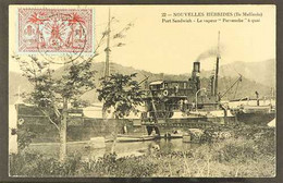 FRENCH 1923 Picture Postcard Of The Steamer 'Pervenche' Bearing 5f (SG F21) At Front Tied By "Villa" Cds Cancel, Unaddre - Altri & Non Classificati