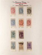 STAMP DUTY 1880 - 1931 Highly Attractive Used Collection With A Fine Range Of Postal Cancel Including 1882  Perf 12 9s O - Altri & Non Classificati