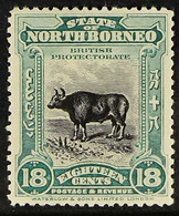 1909-23 18c Blue-green Banteng, SG 175, Fine Mint, Fresh. For More Images, Please Visit Http://www.sandafayre.com/itemde - North Borneo (...-1963)