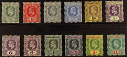 1910-11 KEVII Definitives Complete Set, SG 28/39, Including 6d Additional Listed Shade, Fine Fresh Mint. (12 Stamps) For - Nigeria (...-1960)
