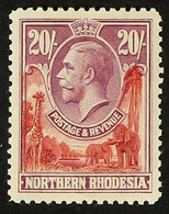 1925-29 20s Carmine-red And Rose-purple, SG 17, Very Fine Mint.  For More Images, Please Visit Http://www.sandafayre.com - Rhodesia Del Nord (...-1963)