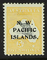 1915-16 5s Grey And Yellow 1st Wmk, SG 83, Mint Good Part OG. Fresh Example Of The Rarest Basic “N.W. PACIFIC ISLAND” Ov - Papua-Neuguinea