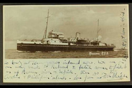 1935 (30 Dec) Photo Postcard Of Ship R.Y.S. Rosaura Addressed To Australia, Bearing 1932-34 1½d Stamp (SG 178) Tied By " - Papouasie-Nouvelle-Guinée