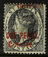 1883 1d Black Postal Fiscal, Overprint Double, SG F21b, Fine Used With Neat A11 Cancel. For More Images, Please Visit Ht - St.Lucia (...-1978)