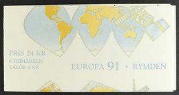 1991 BOOKLET VARIETY Europe In Space Complete Booklet (SG SB437, Michel MH 159, Facit H414), Never Hinged Mint, DRAMATIC - Other & Unclassified