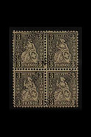 1862-1881 3c Grey Black Opt'd "AUSSER KURS", Mi 21AK IIb, Block Of 4, Never Hinged Mint (4 Stamps) For More Images, Plea - Autres & Non Classés