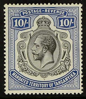 1927-31 10s Deep Blue, Script Wmk, SG 106, Fine Mint For More Images, Please Visit Http://www.sandafayre.com/itemdetails - Tanganyika (...-1932)