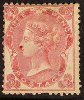 1862-64 3d Pale Carmine-rose, SG 77, Mint Regummed, Some Short Perfs And Re-perf On Left, Ink Spot On Nose Variety, Cat  - Other & Unclassified