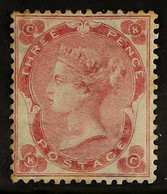 1862-64 3d Pale Carmine-rose, SG 77, Unused No Gum, Cat £2,700. For More Images, Please Visit Http://www.sandafayre.com/ - Other & Unclassified