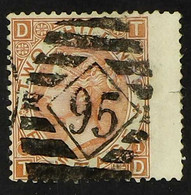 1867-80 2s Brown, SG 121, Fine Used Example With Wing Margin, Tiny Tear In The Wing Margin, Neat Numeral Cancel, Fresh & - Other & Unclassified