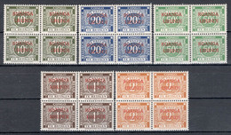 RUANDA-URUNDI: COB TX 15b/19b In Blok Van 4 Met Opdruk POSTFRIS ** MNH. - Postage Due: Mint/hinged Stamps