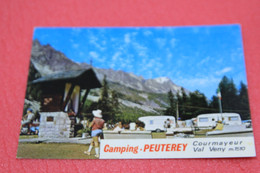 Aosta Courmayeur Val Veny Il Campeggio Pueterey  E La Madonnina 1973 - Other & Unclassified