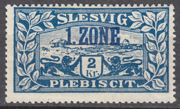 Schleswig - Slesvig 1. Zone Overprint Mi. 26 - 2 Kronen 1920 * Ungebraucht Falz - MH - Coordination Sectors